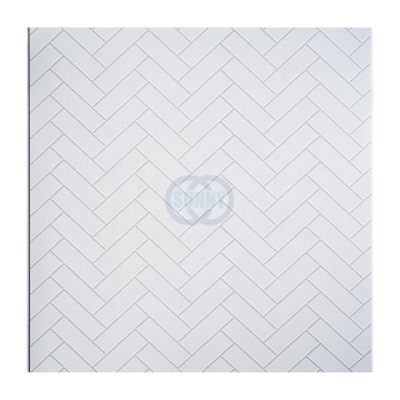 Efeito de telha branca Painel de chuveiro de parede de PVC à prova d&#39;água